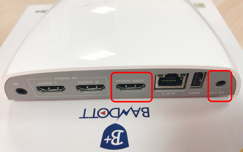 尋找HDMI OUT /電源接頭